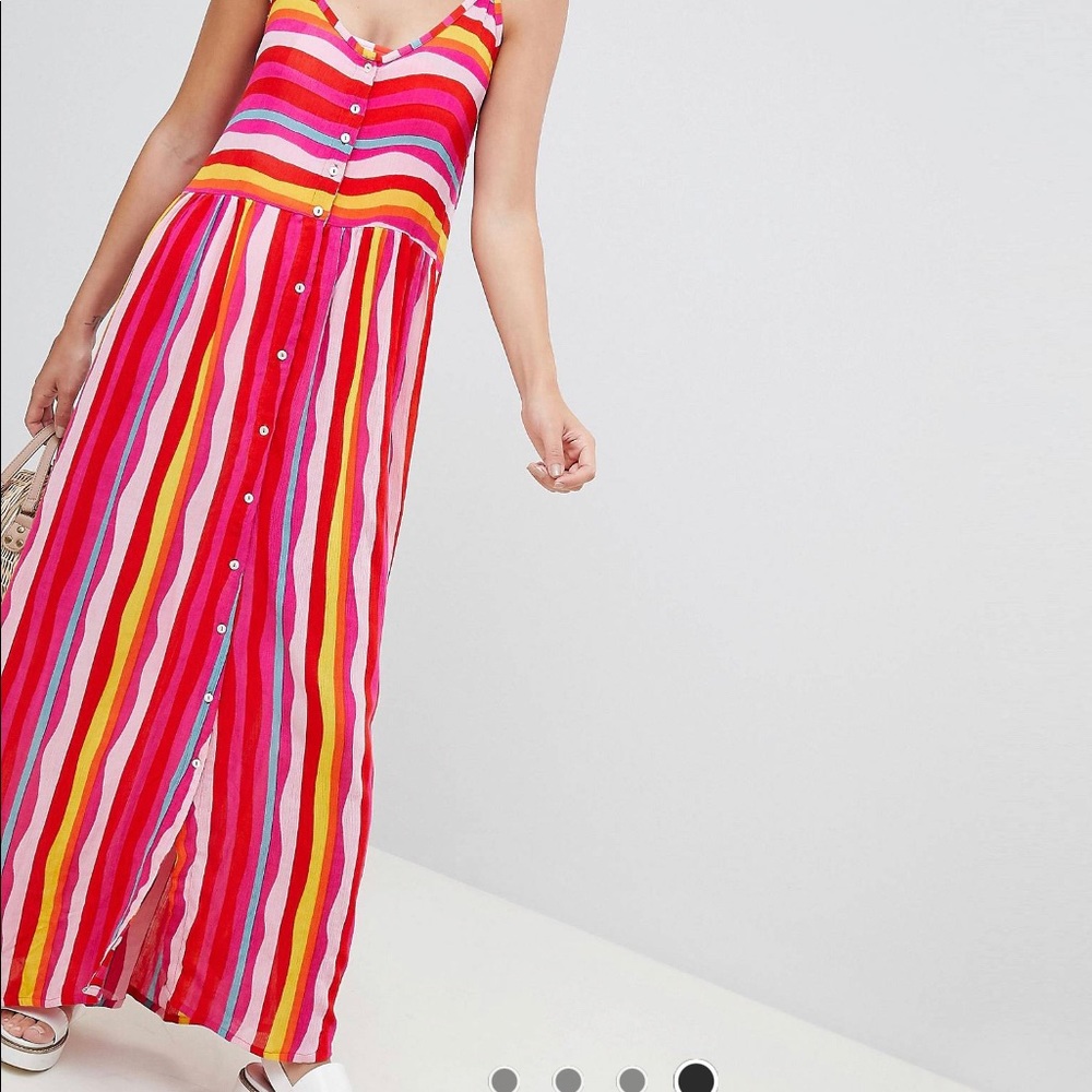 Rainbow patterned dress!